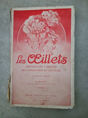 livre ancien Les oeillets S. Mottet