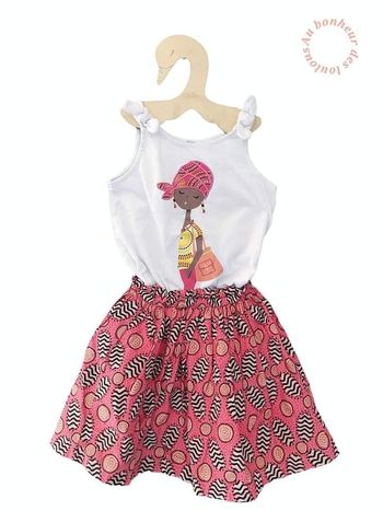 6 ans ensemble été teeshirt et jupe