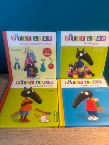 4 livres de la collection de p’tit loup