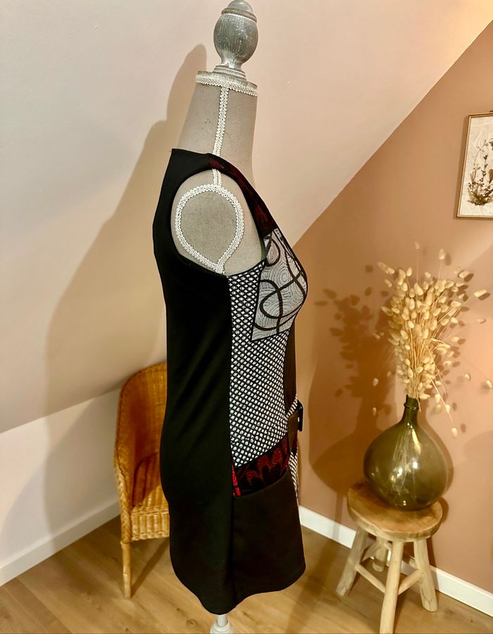 🤍 Robe noir & grise cache cache taille 2 ( 38/40 ) 🤍 - photo numéro 5