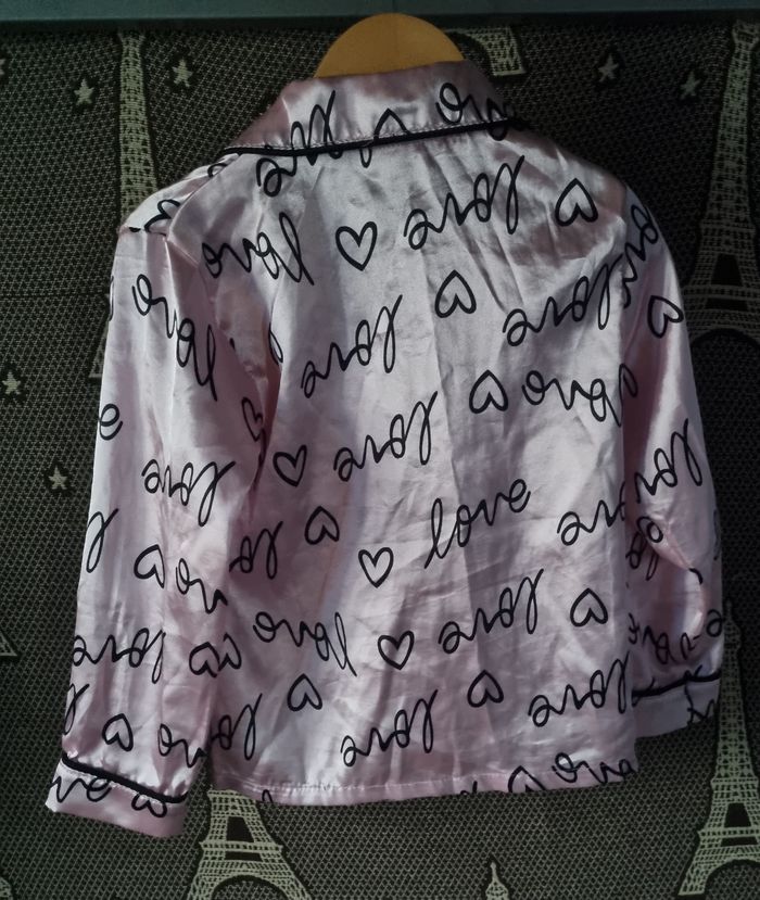 Chemise de pyjama effet satin 5ans - photo numéro 4