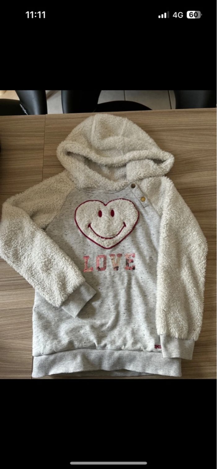 Pull à capuche chaud smiley