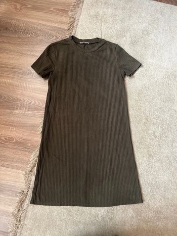 Robe Zara côtelé vert foncé taille S
