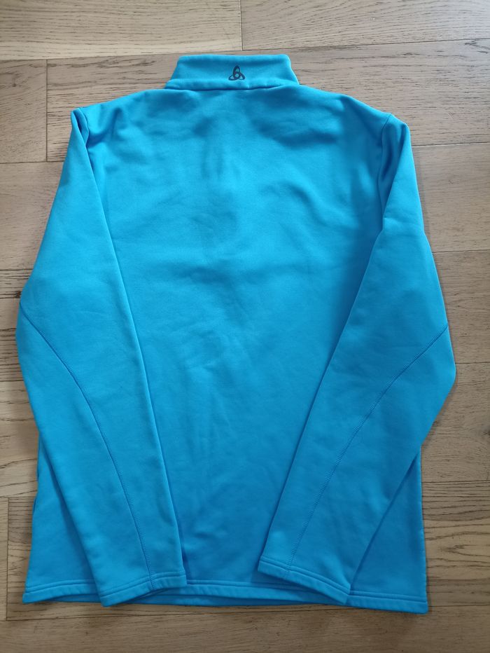 Pull col 1/2 zip manches longues Odlo bleu homme taille XL - photo numéro 6