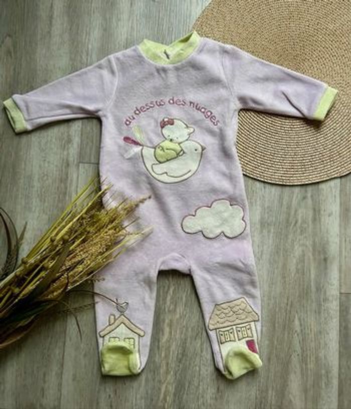 Lot de deux pyjamas chauds - 6 mois - photo numéro 2