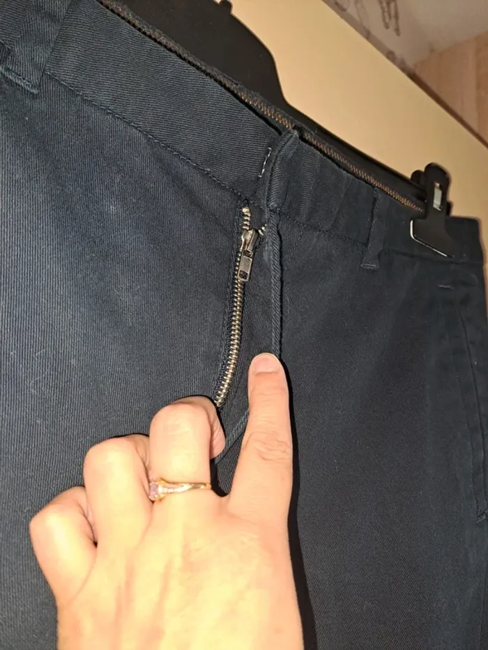 Pantalon bleu homme neuf poches latérales slim fit Piazza Italia 42 (46 Italie) - photo numéro 3