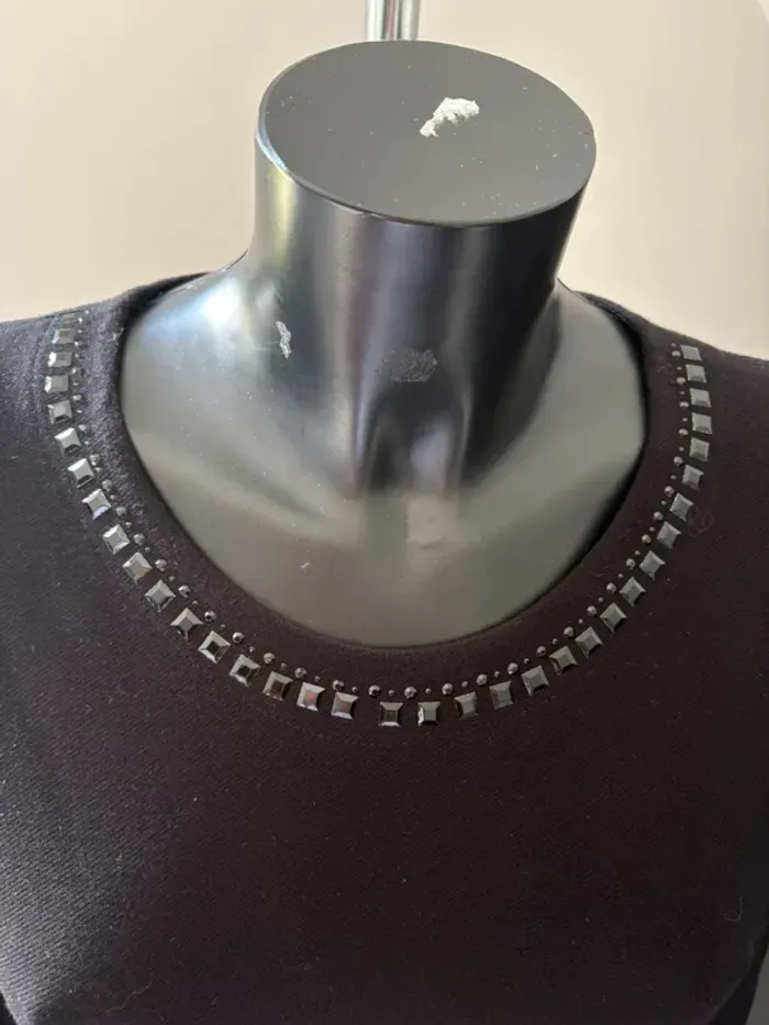 Robe noire détails en strass Gérard Darel 42 - photo numéro 4