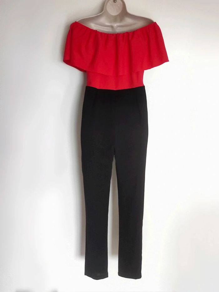 Combinaison pantalon noir volant rouge 🇮🇹 36/S à 40/L - photo numéro 14