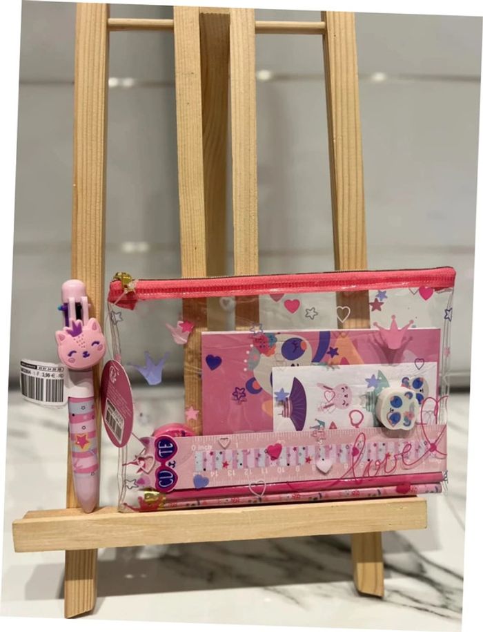 Sets trousse d’école Fille + Stylo 6 couleurs Licorne