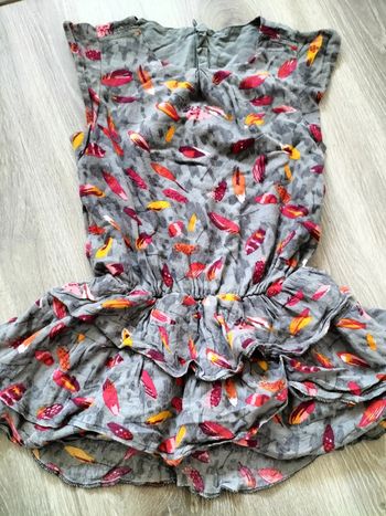 Robe manches courtes grise