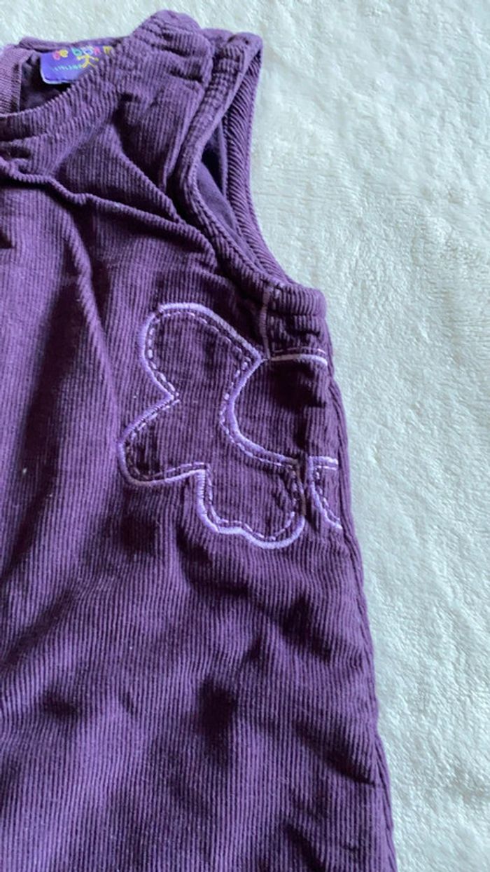 Robe hiver velours côtelé - violet - photo numéro 3