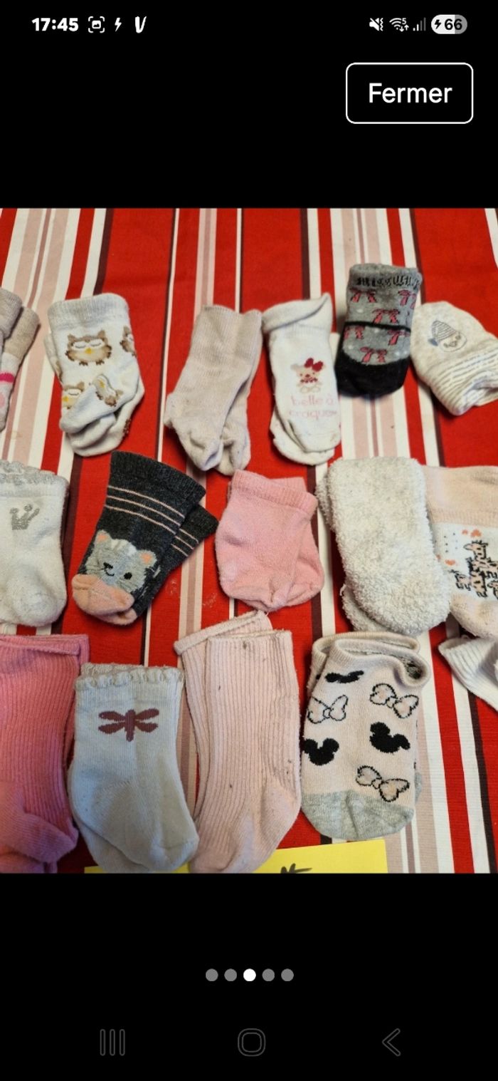 Lot chaussette 0/3moi fille - photo numéro 3