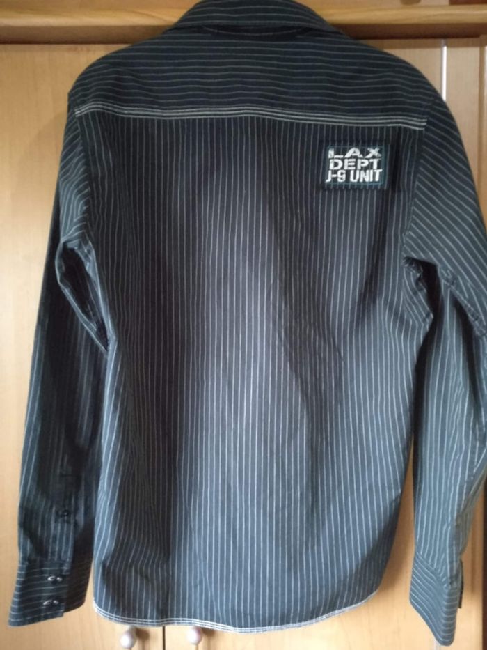 Chemise hommes a rayures noir - photo numéro 2