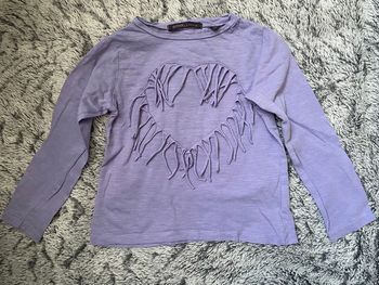 Tee-shirt manches longues mauve - 6 ans