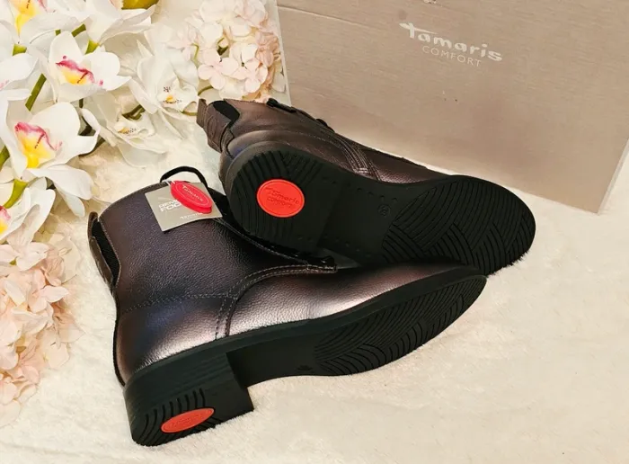 Bottes Bottines Cuir Confort Zip Tamaris T38 - photo numéro 2