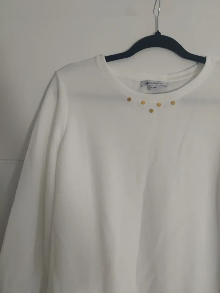 Blouse blanche "U Collection" - Taille 42/44 - photo numéro 5