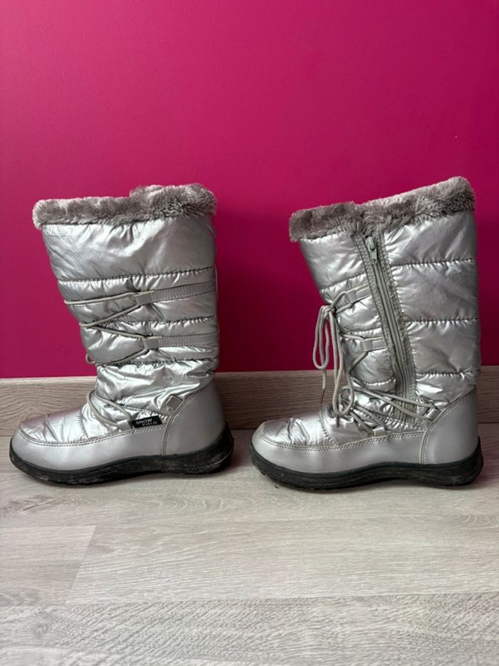 Bottes de neige enfant argenté 37 bon état🩶 - photo numéro 5