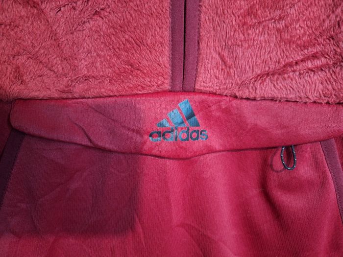 Polaire adidas bi matière rouge femme - taille S - photo numéro 4