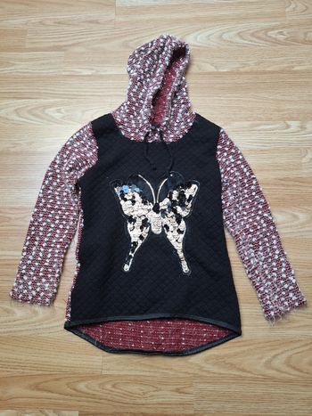 Sweat à capuche B.B.LAND 8 ans noir et rouge