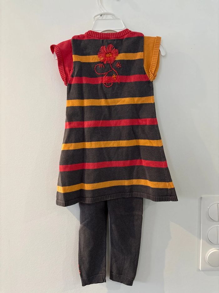 Ensemble robe + legging cachemire - Taille 23 mois - photo numéro 4