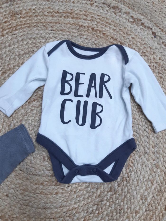 Ensembles bonnet, bodies manches longues et pantalon 3 mois - photo numéro 3