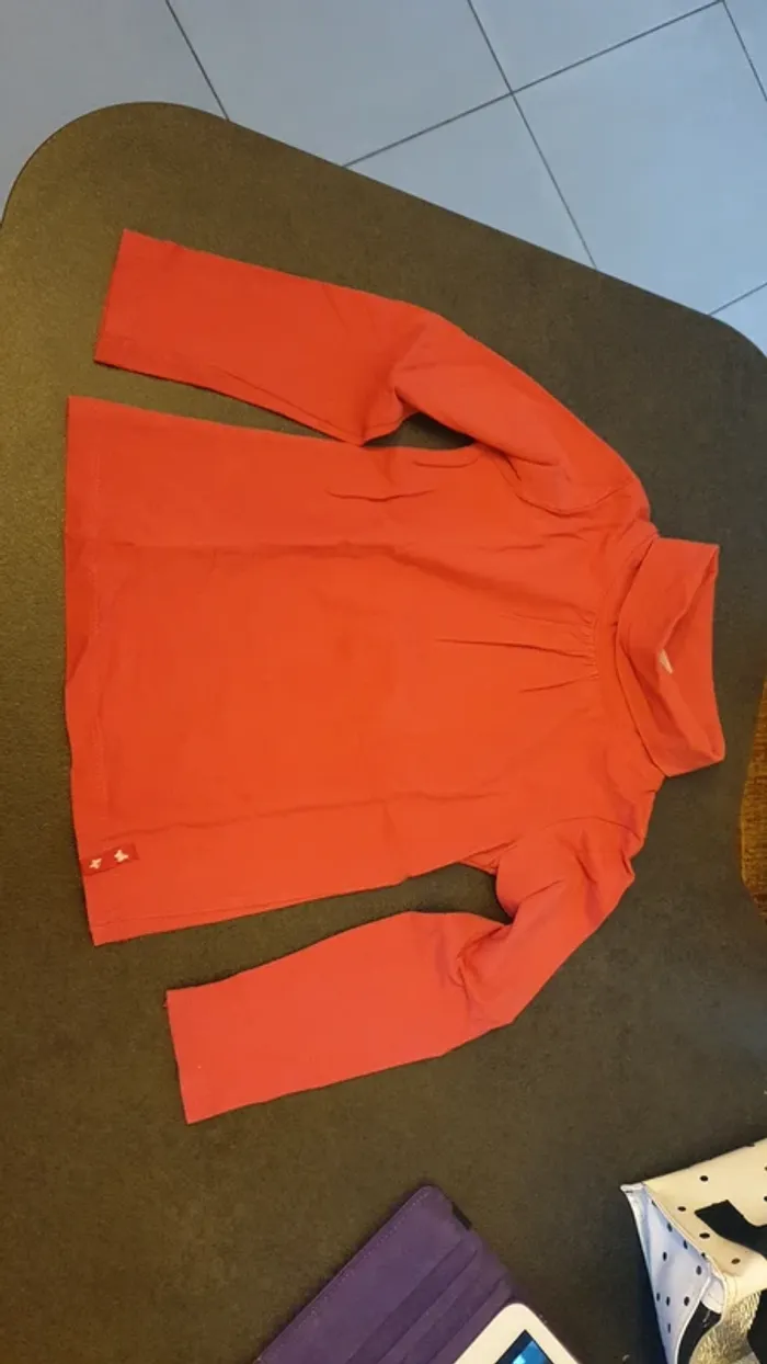 Sous pull col roulé rose