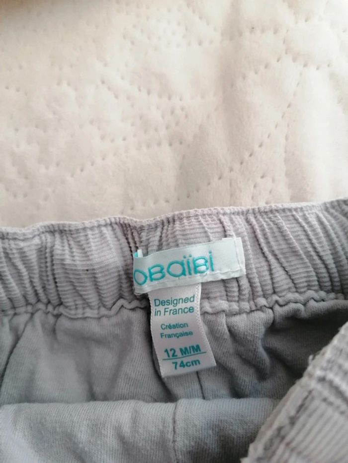 Sarouel en velour 12 mois - photo numéro 2