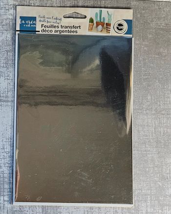 Lot de 3 feuilles argenté