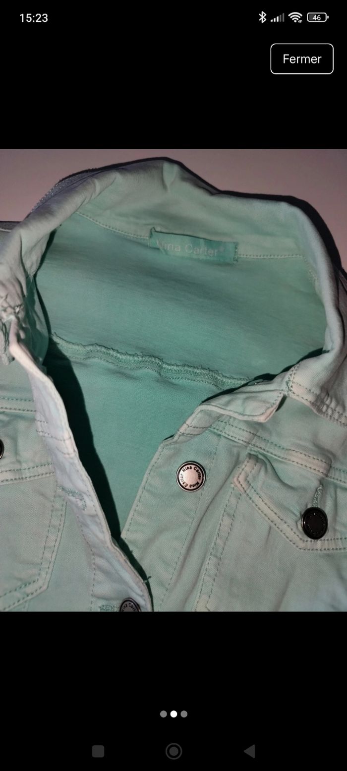 Veste jeans fille XS - photo numéro 2