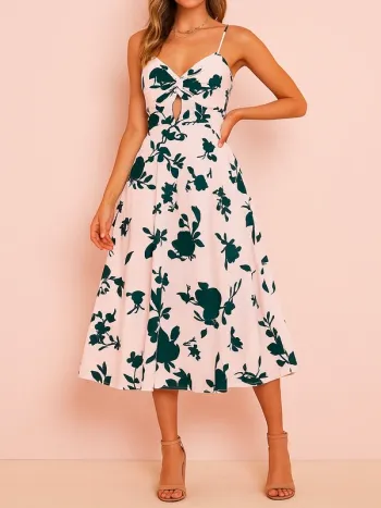 Très belle robe été dos nu, imprimé floral