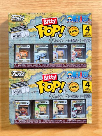 Lot 2 Boîtes Bitty Pop! One Piece - 8 Figurines dont 2 CHASE (Buggy & Mihawk)