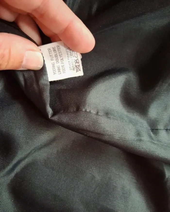 Manteau laine gris foncé noir - photo numéro 9