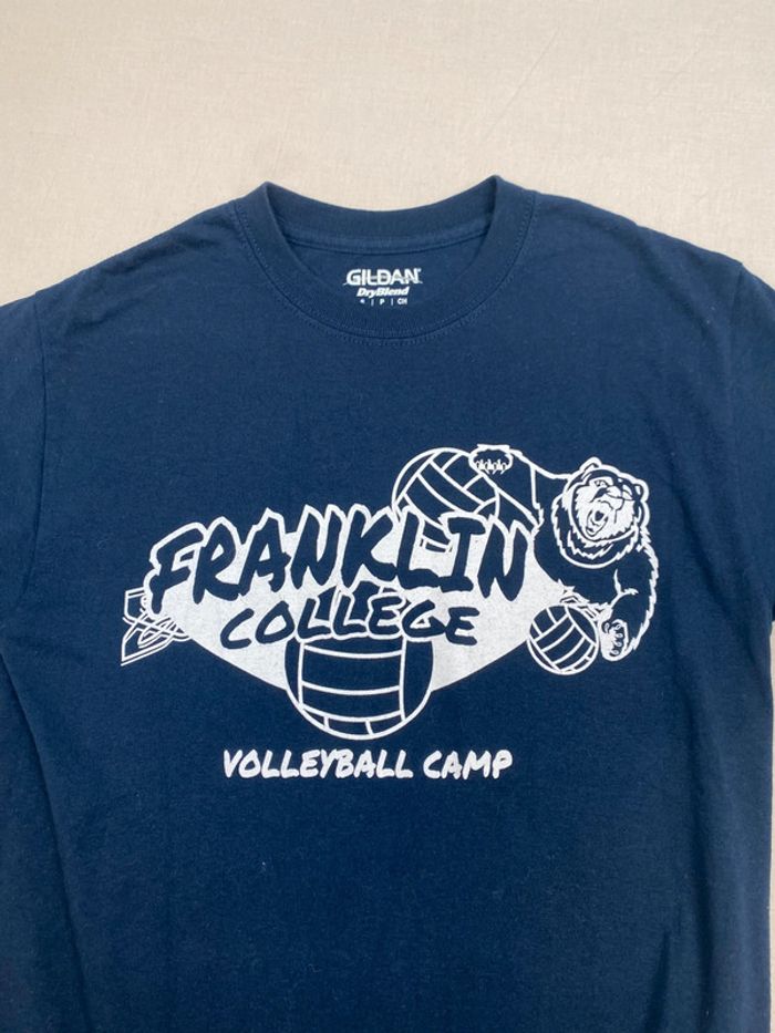 t-shirt imprimé sport USA Franklin College, bleu marine, homme, taille S - photo numéro 2