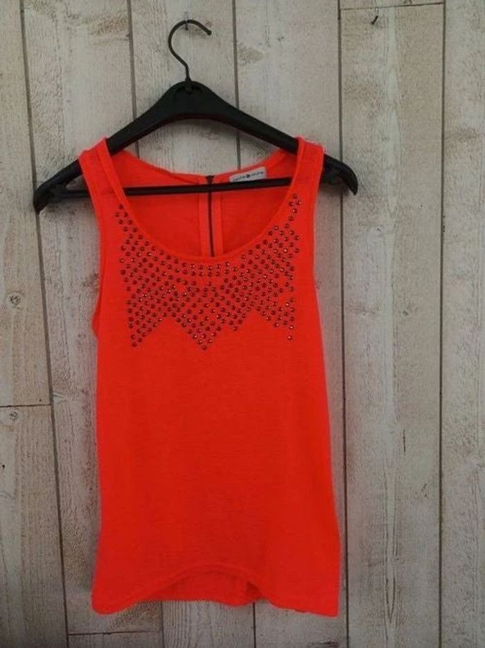 Débardeur rose fluo Cache Cache taille S