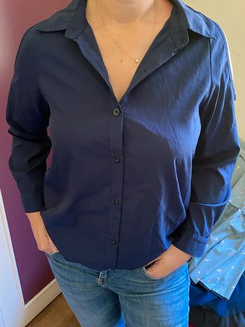 chemise bleue marine