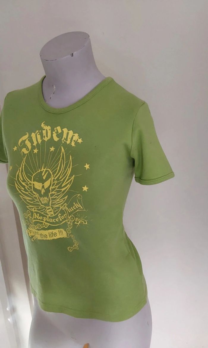 Tee shirt vert et imprimé jaune Komatrolgic Company T 38 - photo numéro 3