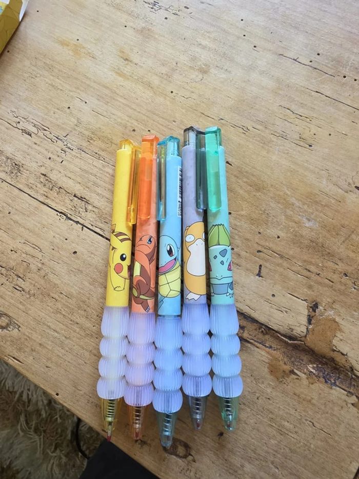 🎒 Lot de 5 stylos gel Pokémon – ultra stylés pour l’école ! - photo numéro 2