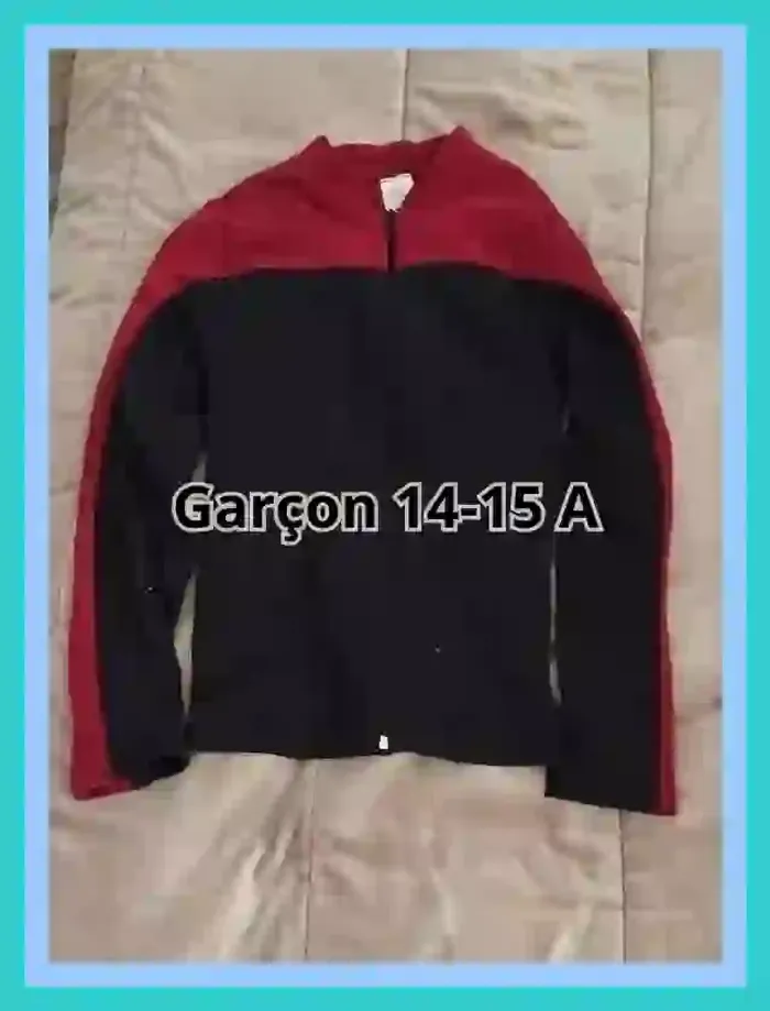 Veste Decathlon noir-rouge bordeaux garçon 14 ans  7575567673 - photo numéro 6