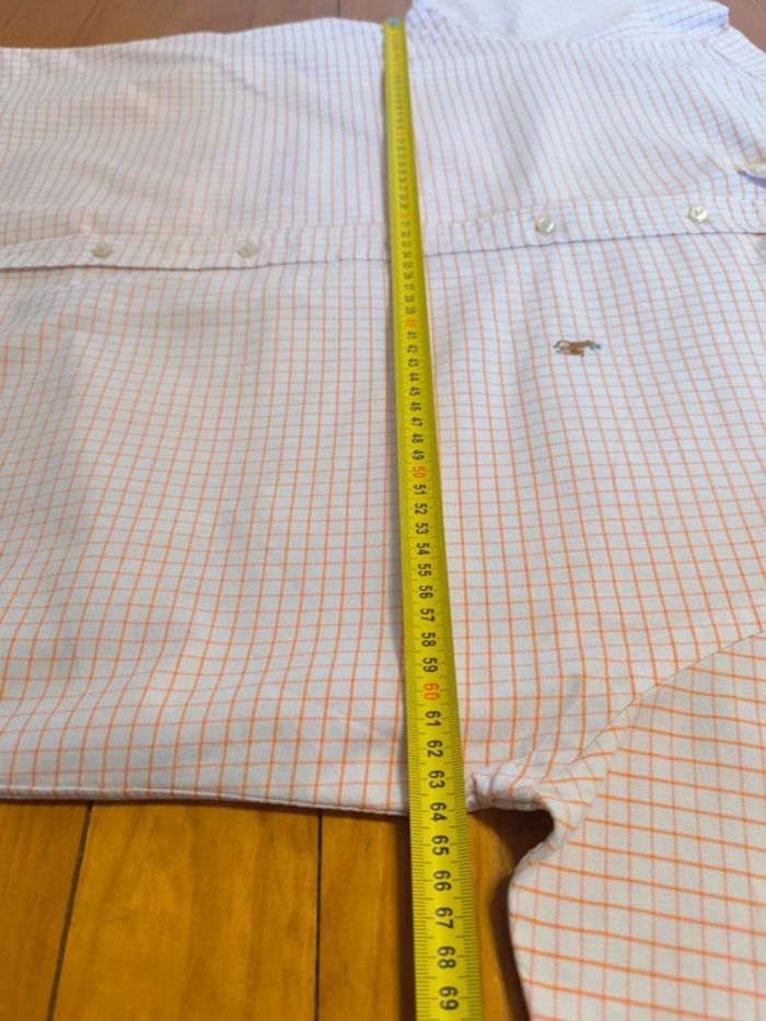 Chemisette à carreaux - Ralph Lauren - Blake - Logo brodé premium - Blanc, orange - Taille M - photo numéro 12
