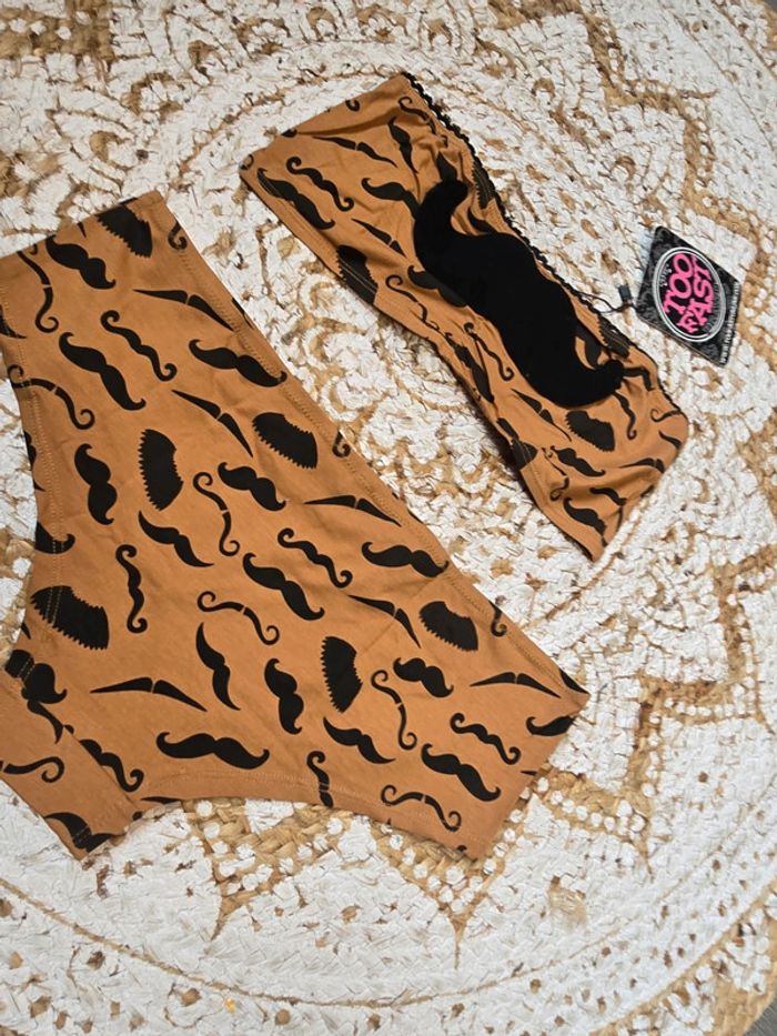 Ensemble sous-vêtements moustache taille L - photo numéro 2