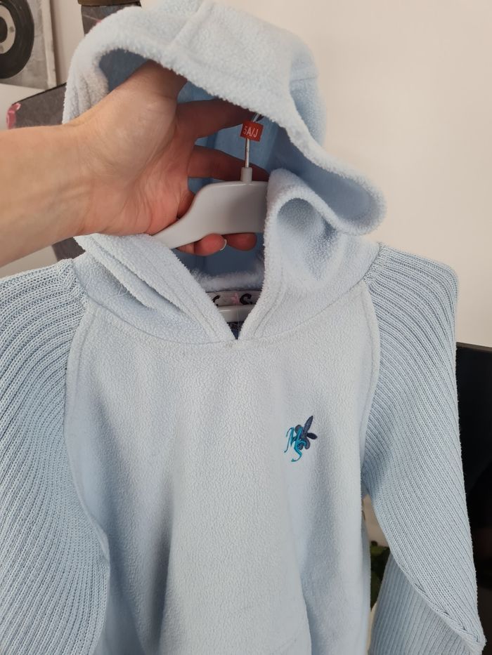 Très joli pull polaire bleu ciel - photo numéro 5
