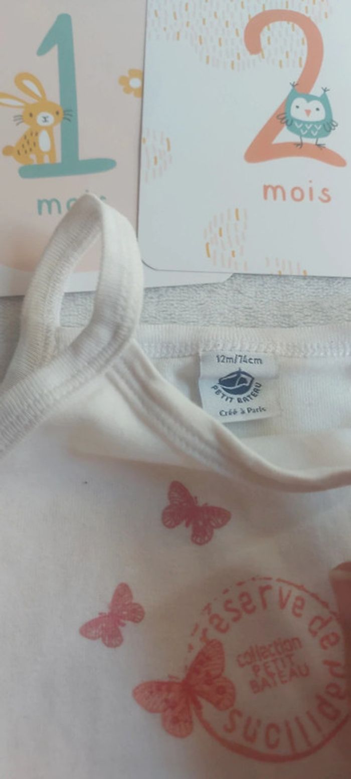 Bodies manche courte bébé fille 12 mois - photo numéro 4
