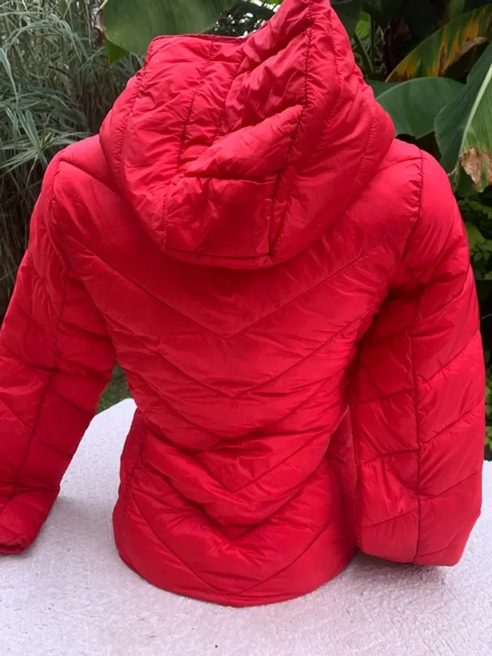 Doudoune Teddy smith à capuche manches longues rouge - photo numéro 6
