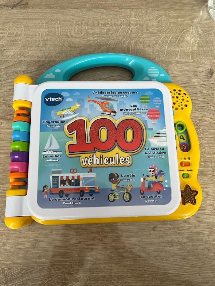 VTech - Mon Imagier Bilingue, Imagier Parlant Mes 100 Véhicules, Livre Sonore - photo numéro 3