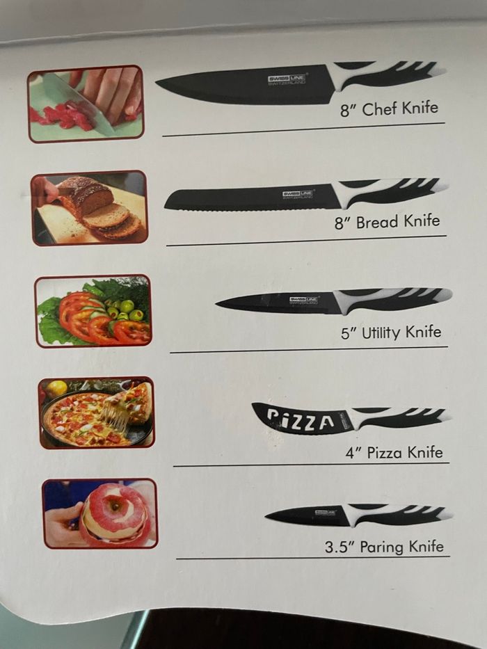 Set de 6 couteaux céramiques noires - photo numéro 2