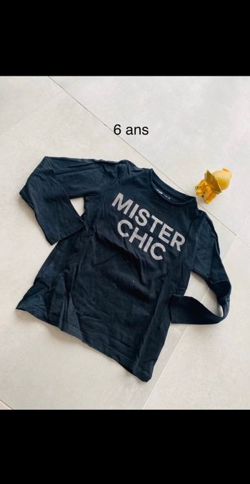 Tee shirt manches longues 6 ans mister chic