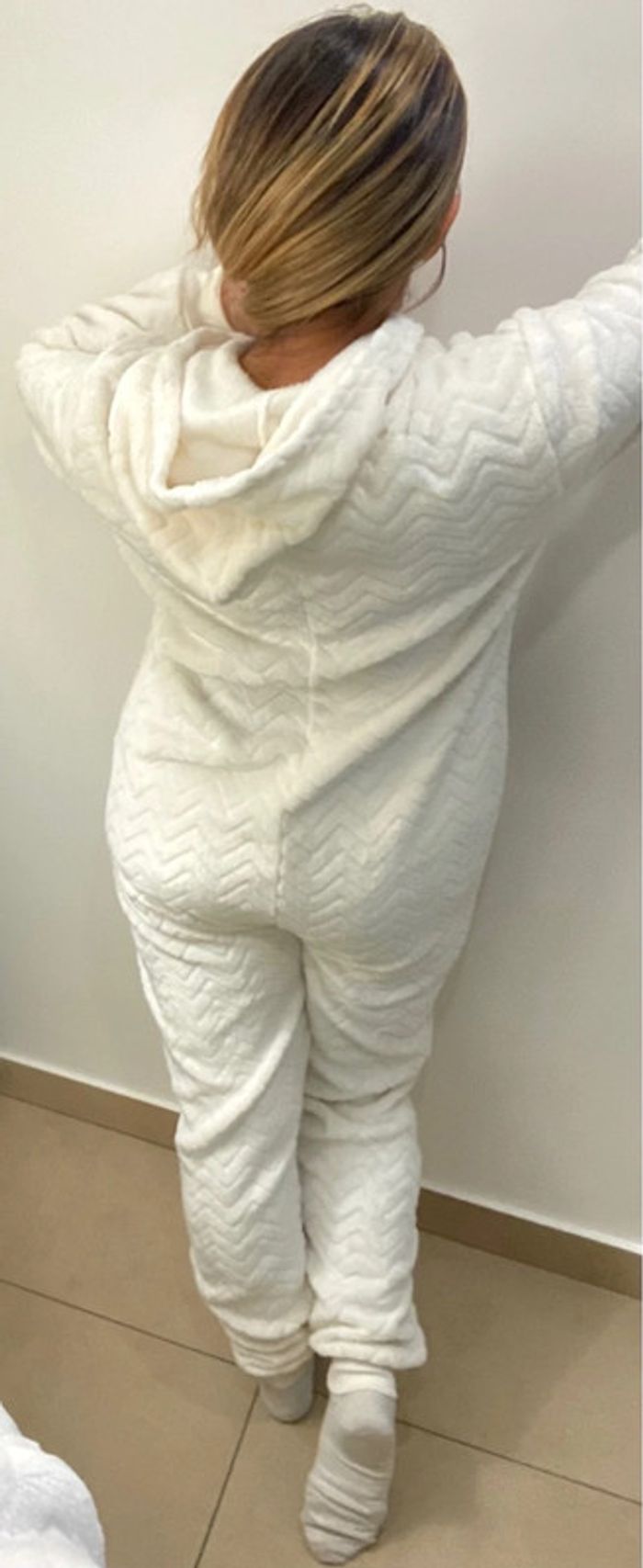 Combinaison Pyjama Douce Avec Capuche Taille S-M - photo numéro 10