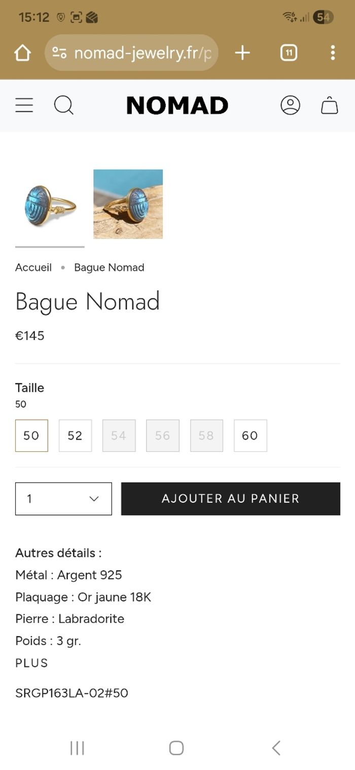 Bague labradorite forme scarabée - photo numéro 9