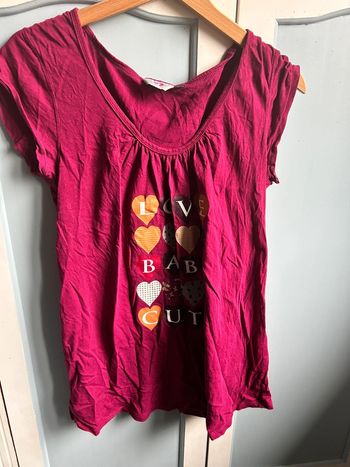 Top de grossesse fuschia, 38/40, calinkalin