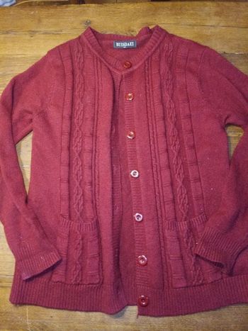 Gilet long torsade et poche